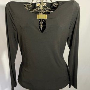 Michael Kors Long Sleeved Black Top